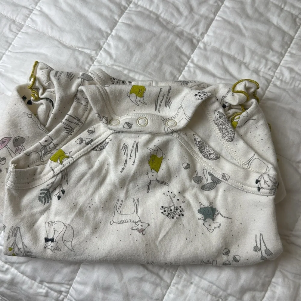 Perh Adorable Cream and Yellow Kids One Piece organic cotton